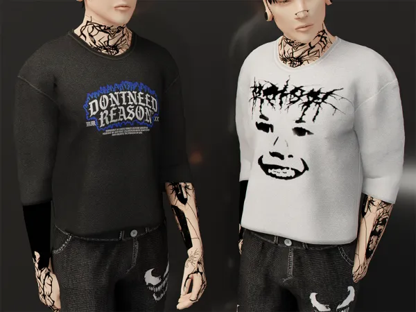 Alpha MORPHORSYS SHIRT 60 - The Sims 4 Custom Content