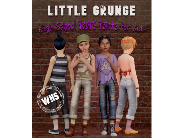 WHS - Little Grunge Collection Item 2: High School Years Pants for Kids