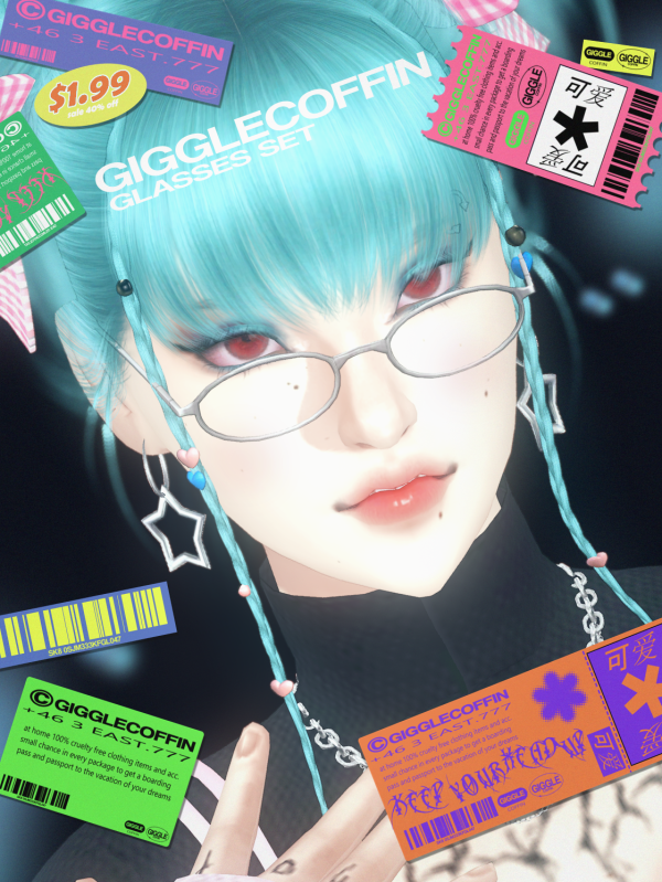 Alpha (GIGGLECOFFIN) GLASSES SET 2 by simsfinds - The Sims 4 Custom Content