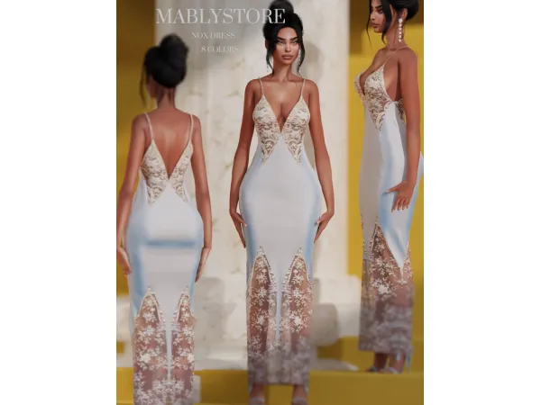 Alpha NOX DRESS by MABLY STORE - The Sims 4 Custom Content