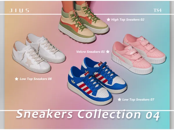Mix Download Sneakers Collection 04 sims by Jius - The Sims 4 Custom Content
