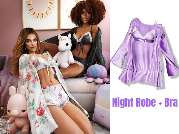 Alpha Night Robe Bra cool_content_star - The Sims 4 Custom Content