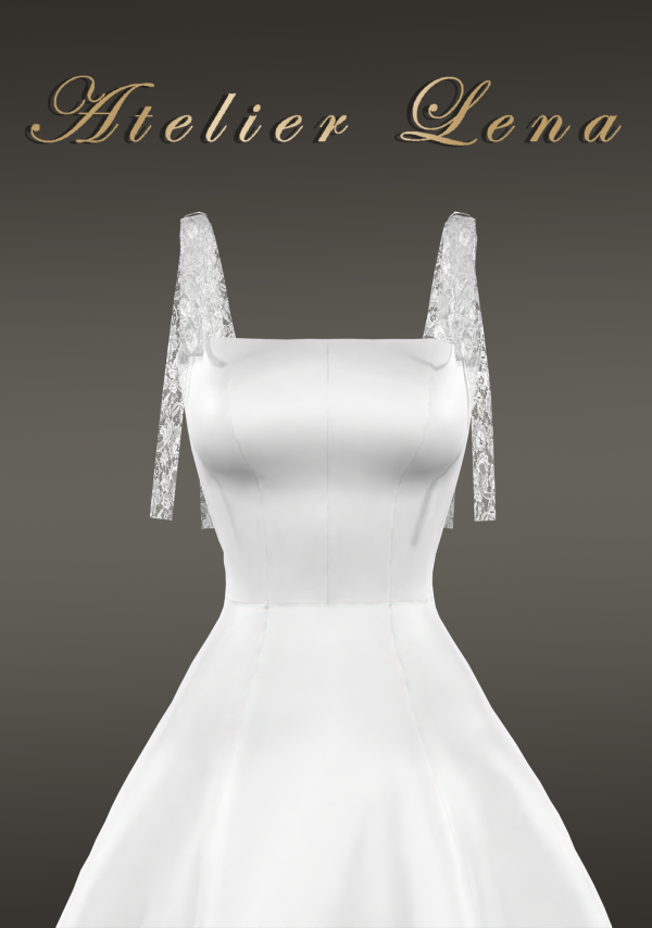 Alpha [Atelier Lena] Square Ribbon Dress Set by simsfinds - The Sims 4 Custom Content