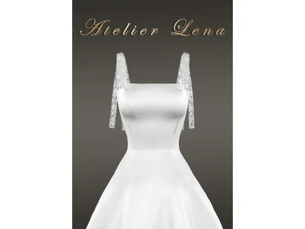Alpha [Atelier Lena] Square Ribbon Dress Set by Atelier Lena - The Sims 4 Custom Content