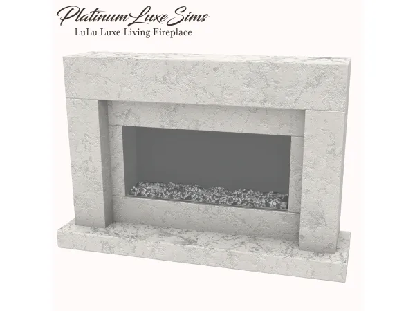 Mix LuLu Luxe Living Fireplace by PlatinumLuxeSims - The Sims 4 Custom Content