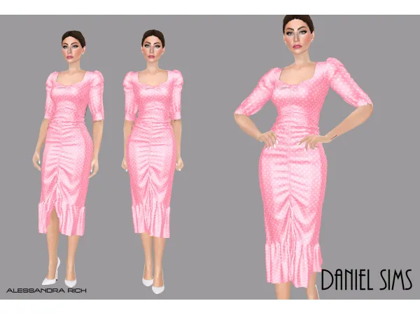 Alpha Lady Gaga in Alessandra Rich - The Sims 4 Custom Content