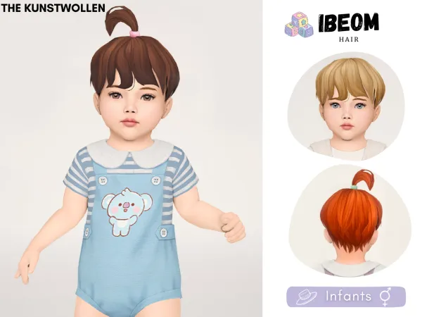 Maxis Match Ibeom hair by the kunstwollen - The Sims 4 Custom Content