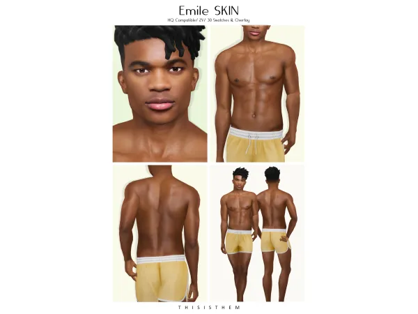 Alpha Emile Skin Sim by ThisIsThem - The Sims 4 Custom Content