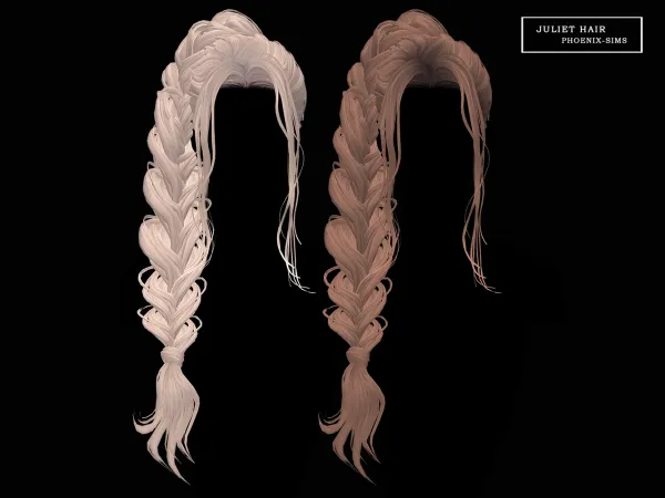 Alpha Juliet Hair - The Sims 4 Custom Content