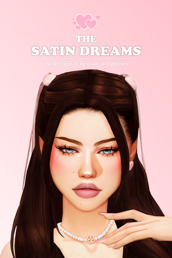 Maxis Match the satin dreams a collection of lipsticks and glosses by simsfinds - The Sims 4 Custom Content