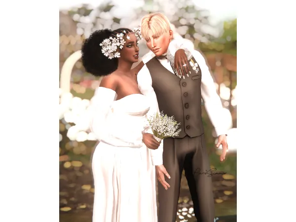 Alpha Wedding Bells 15 couple poses - The Sims 4 Custom Content