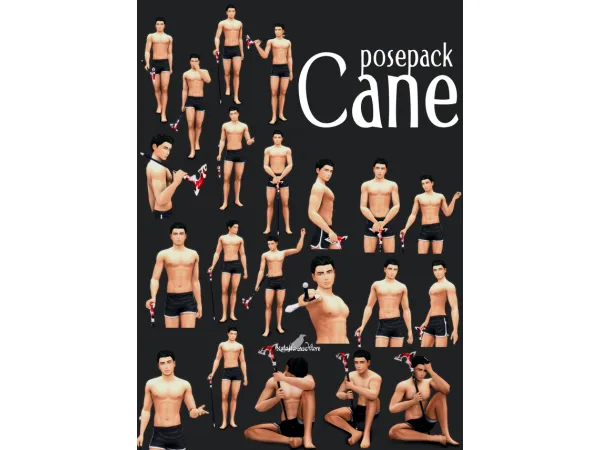 Maxis Match Cane posepack Acc - The Sims 4 Custom Content