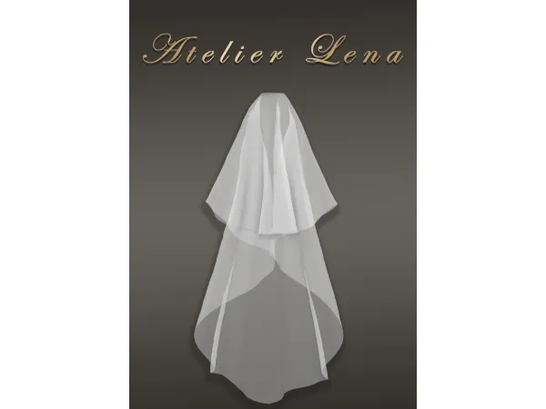 Alpha [Atelier Lena] Middle Two Veil by Atelier Lena - The Sims 4 Custom Content