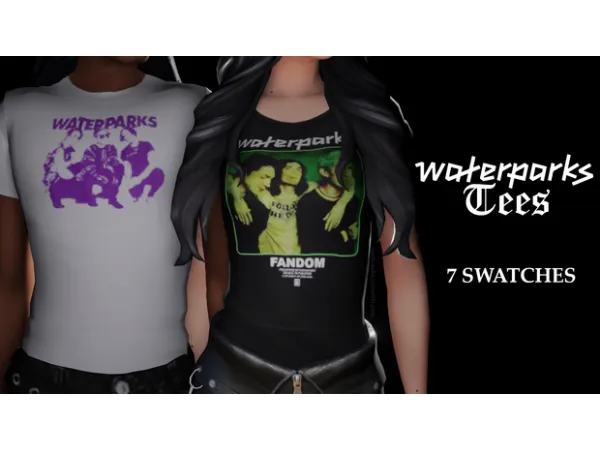 Maxis Match waterparks tees by mellosakicc - The Sims 4 Custom Content