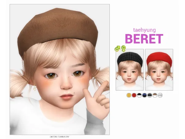 Maxis Match casteru beret - The Sims 4 Custom Content