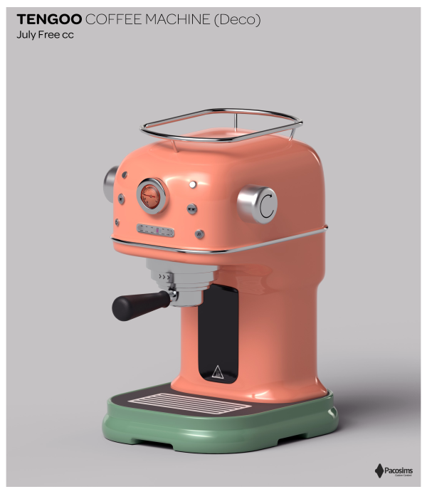 Alpha Tengoo Coffee Machine ( Decor ) by simsfinds - The Sims 4 Custom Content
