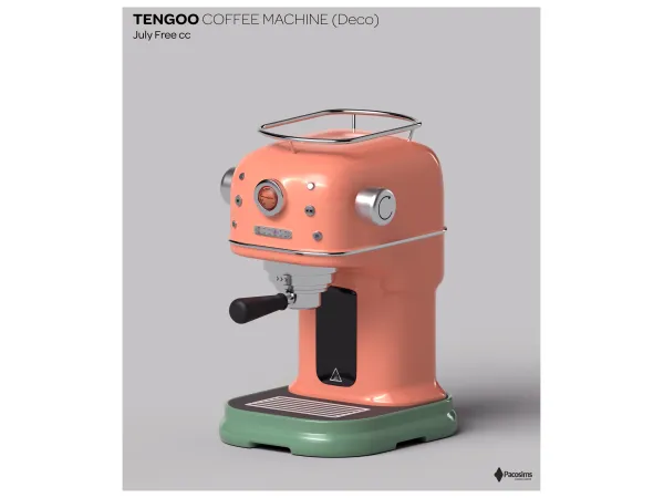 Alpha Tengoo Coffee Machine ( Decor ) by Pacosims - The Sims 4 Custom Content