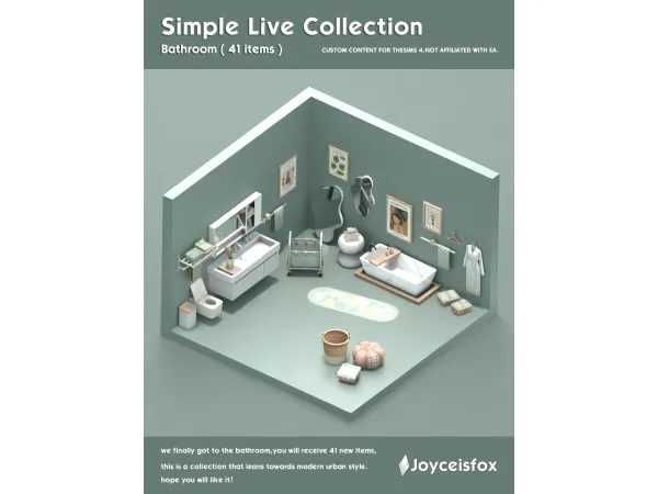 Maxis Match 5 Simple Live Collection Bathroom10623 Update by Joyceisfox - The Sims 4 Custom Content
