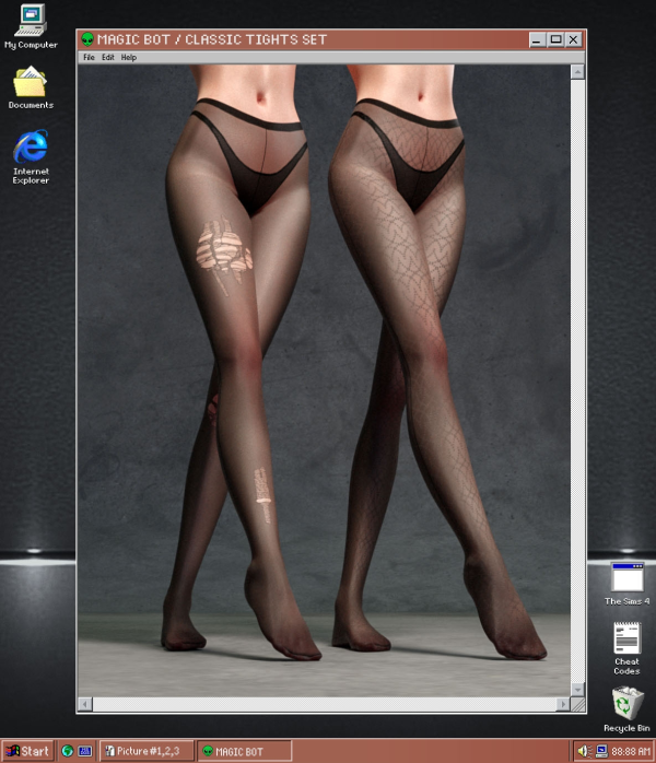 Mix CLASSIC TIGHTS SET by simsfinds - The Sims 4 Custom Content