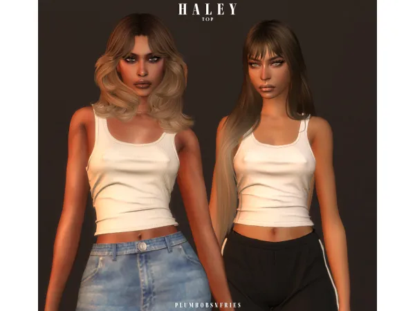 Alpha HALEY top - The Sims 4 Custom Content