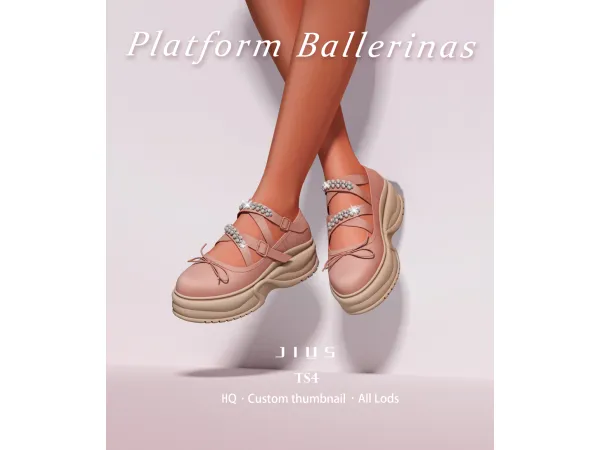 Mix Download Platform Ballerinas 01 sims by Jius - The Sims 4 Custom Content
