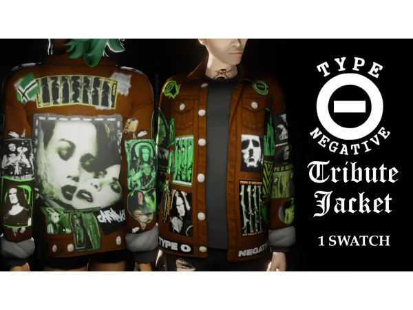 Maxis Match type o negative tribute jacket by mellosakicc - The Sims 4 Custom Content
