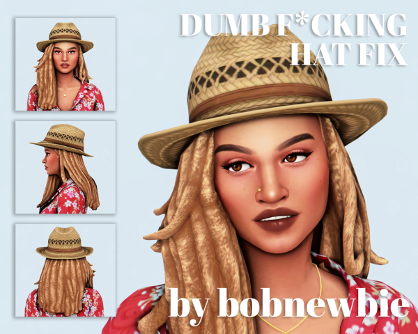 Maxis Match Dumb Effing Hat Fix by simsfinds - The Sims 4 Custom Content