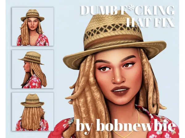 Maxis Match Dumb Effing Hat Fix - The Sims 4 Custom Content