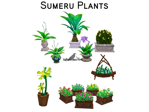Maxis Match Sumeru plants Auditore by Natalia - The Sims 4 Custom Content
