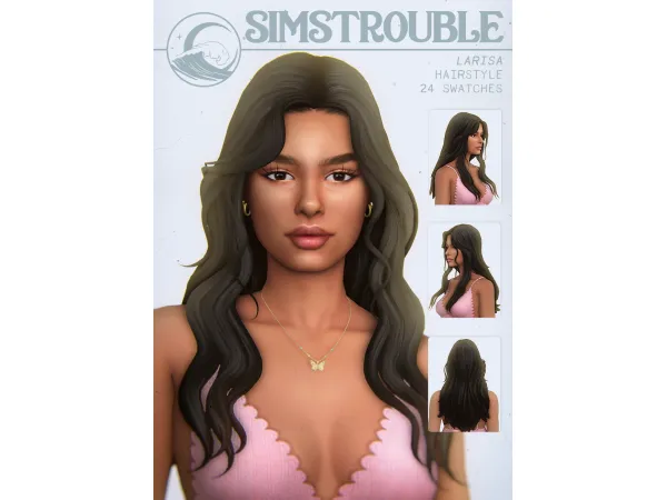 Maxis Match Larisa Hairstyle by simstrouble by simstrouble - The Sims 4 Custom Content
