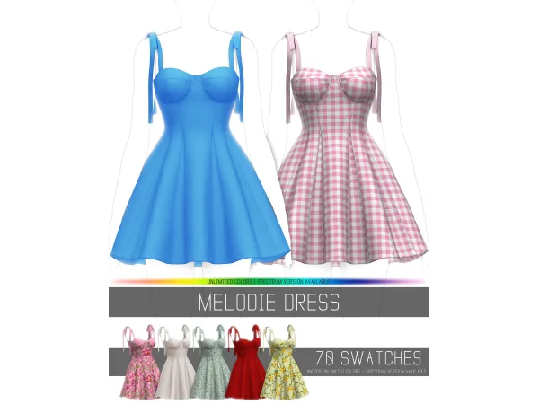 Alpha MELODIE DRESS by Simpliciaty - The Sims 4 Custom Content