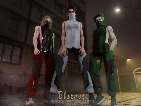 Alpha [BR] Infinity Obscurus Unisex set - The Sims 4 Custom Content