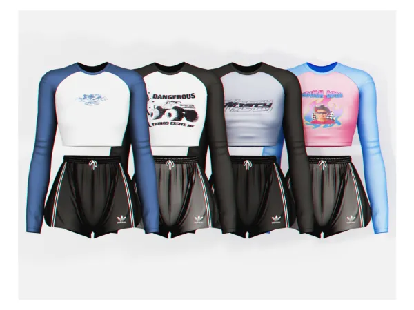 Kitsch T Shrit Shorts by Plbsims - The Sims 3 Custom Content