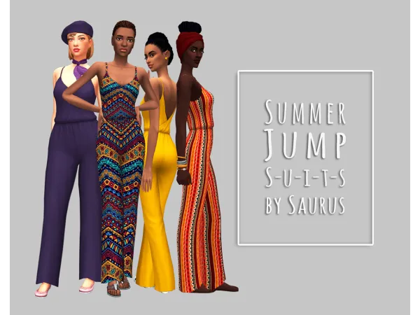Maxis Match Summer Jumpsuit Collection by saurussims - The Sims 4 Custom Content
