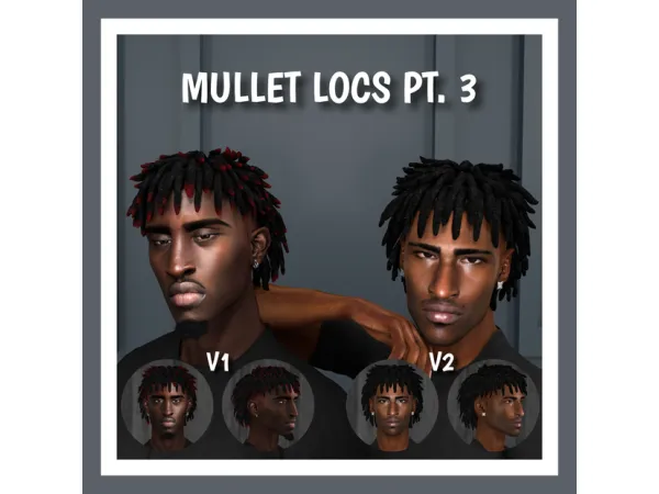 Alpha MULLET LOCS PT 3 by khadijah551 - The Sims 4 Custom Content