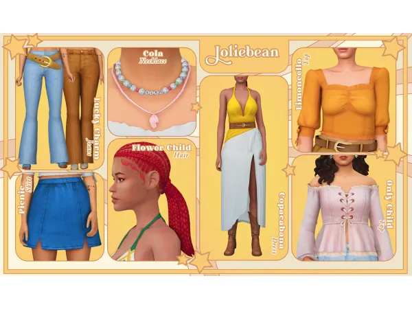 Maxis Match Summer Flow a pack by Joliebean Simstrouble by Joliebean - The Sims 4 Custom Content