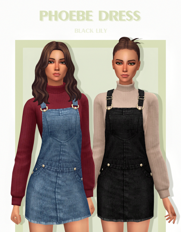 Maxis Match Phoebe Dress by simsfinds - The Sims 4 Custom Content