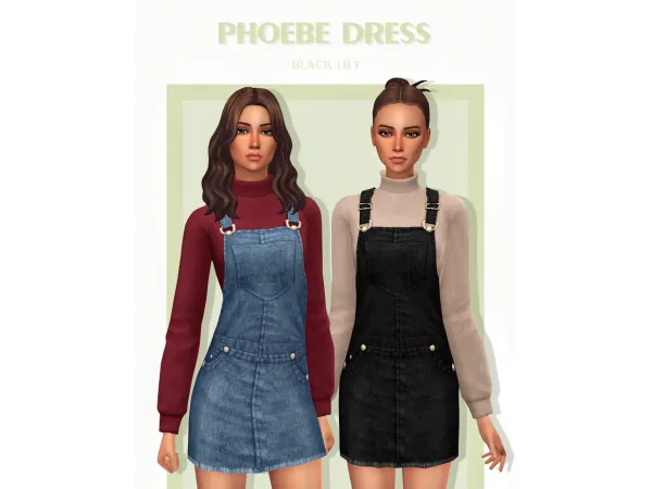Maxis Match Phoebe Dress by Black Lily - The Sims 4 Custom Content