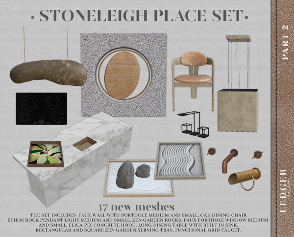 Alpha Stoneleigh Place Set Part 2 (WorkroomAtelier Tier) by ledger_atelier - The Sims 4 Custom Content