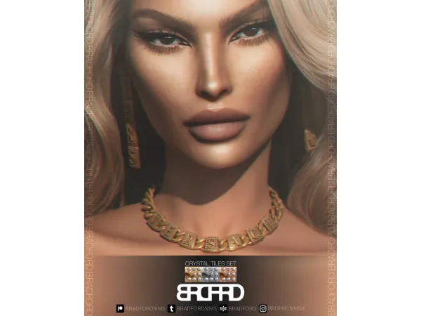 Alpha CRYSTAL TILES SET by BRADFORD - The Sims 4 Custom Content
