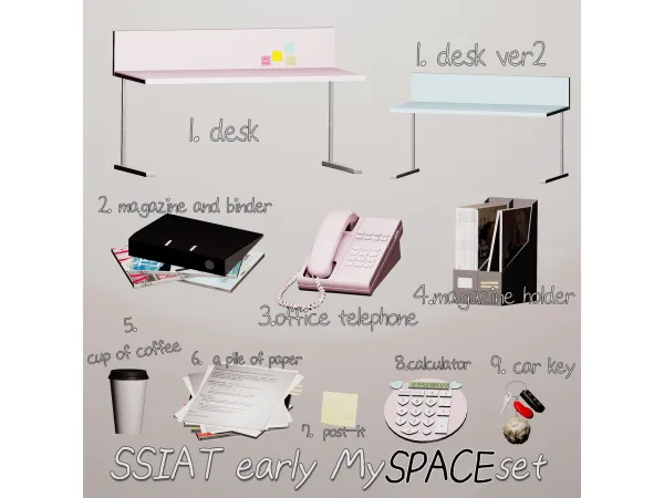 Alpha April early My space set by your ssiat - The Sims 4 Custom Content