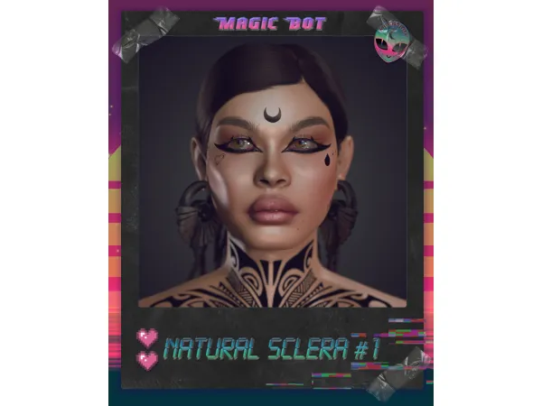 Mix NATURAL SCLERA 1 - The Sims 4 Custom Content