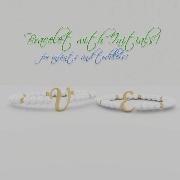 Alpha [Scarlett Bulckowisk] Bracelet with Initial (Infants and toddlers all letters) by xScar - The Sims 4 Custom Content