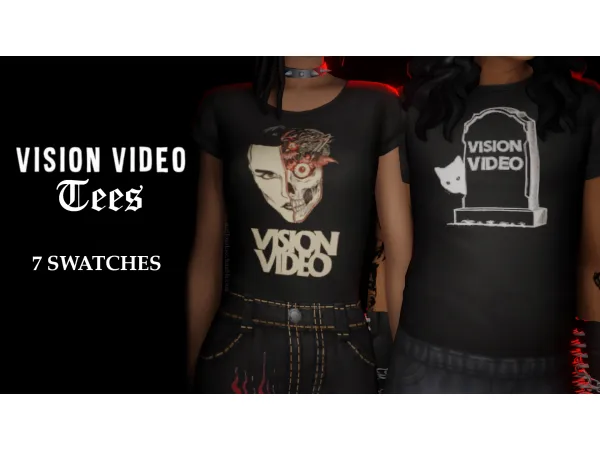 Maxis Match vision video tees by mellosakicc - The Sims 4 Custom Content