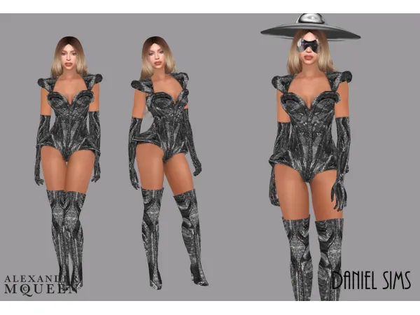 Alpha Beyonce in Alexander Mcqueen - The Sims 4 Custom Content