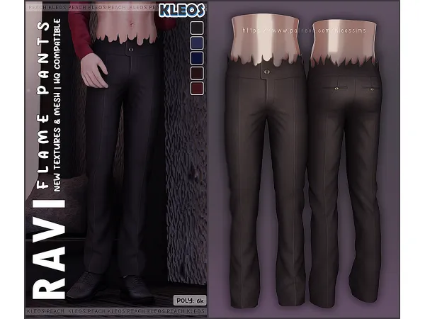 Alpha Ravi Flame Pants - The Sims 4 Custom Content