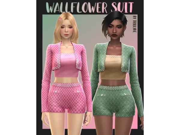 Maxis Match Wallflower Suit by Trillyke update - The Sims 4 Custom Content