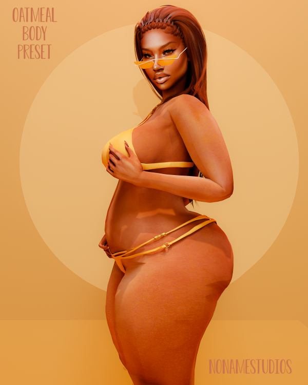 Alpha Oatmeal Body Preset by simsfinds - The Sims 4 Custom Content