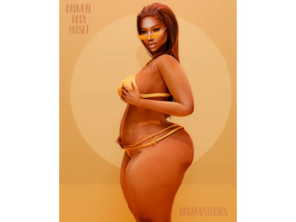 Alpha Oatmeal Body Preset by NoNvme Studios - The Sims 4 Custom Content