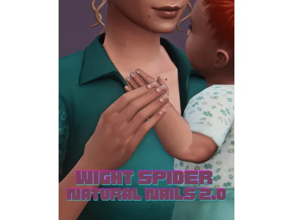 Maxis Match Natural Nail 20 by WightSpider - The Sims 4 Custom Content